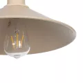 GLOBOSTAR® FERRO  Μοντέρνο Κρεμαστό Φωτιστικό Οροφής με Ντουί 1 x E27 AC 220-240V IP20 - Μπεζ - Μ30 x Π30 x Υ15cm