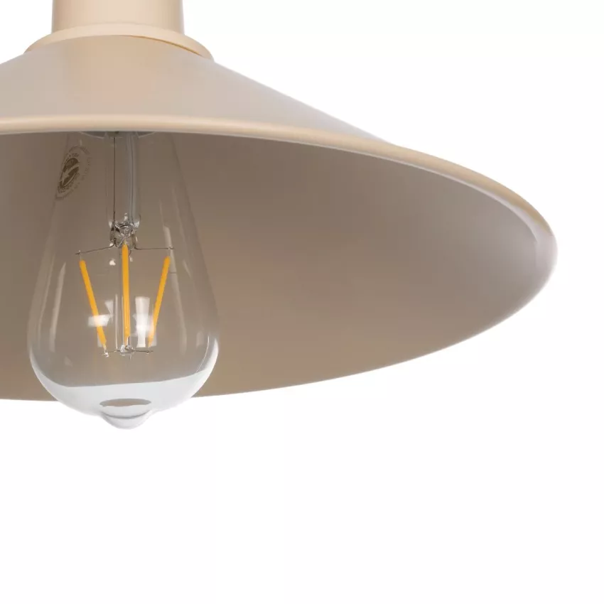 GLOBOSTAR® FERRO  Μοντέρνο Κρεμαστό Φωτιστικό Οροφής με Ντουί 1 x E27 AC 220-240V IP20 - Μπεζ - Μ30 x Π30 x Υ15cm