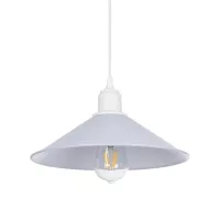 GLOBOSTAR® FERRO  Μοντέρνο Κρεμαστό Φωτιστικό Οροφής με Ντουί 1 x E27 AC 220-240V IP20 - Λευκό - Μ30 x Π30 x Υ15cm