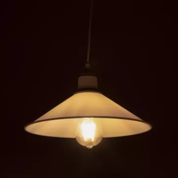 GLOBOSTAR® FERRO  Μοντέρνο Κρεμαστό Φωτιστικό Οροφής με Ντουί 1 x E27 AC 220-240V IP20 - Λευκό - Μ30 x Π30 x Υ15cm