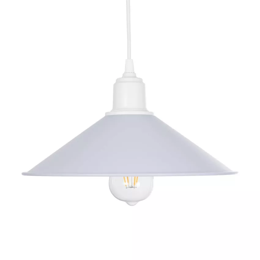 GLOBOSTAR® FERRO  Μοντέρνο Κρεμαστό Φωτιστικό Οροφής με Ντουί 1 x E27 AC 220-240V IP20 - Λευκό - Μ30 x Π30 x Υ15cm