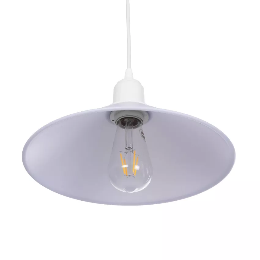 GLOBOSTAR® FERRO  Μοντέρνο Κρεμαστό Φωτιστικό Οροφής με Ντουί 1 x E27 AC 220-240V IP20 - Λευκό - Μ30 x Π30 x Υ15cm