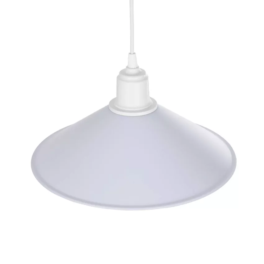 GLOBOSTAR® FERRO  Μοντέρνο Κρεμαστό Φωτιστικό Οροφής με Ντουί 1 x E27 AC 220-240V IP20 - Λευκό - Μ30 x Π30 x Υ15cm