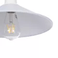 GLOBOSTAR® FERRO  Μοντέρνο Κρεμαστό Φωτιστικό Οροφής με Ντουί 1 x E27 AC 220-240V IP20 - Λευκό - Μ30 x Π30 x Υ15cm