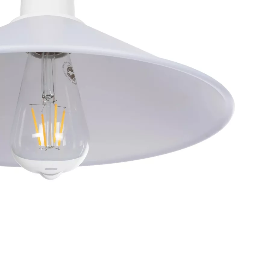 GLOBOSTAR® FERRO  Μοντέρνο Κρεμαστό Φωτιστικό Οροφής με Ντουί 1 x E27 AC 220-240V IP20 - Λευκό - Μ30 x Π30 x Υ15cm
