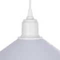 GLOBOSTAR® FERRO  Μοντέρνο Κρεμαστό Φωτιστικό Οροφής με Ντουί 1 x E27 AC 220-240V IP20 - Λευκό - Μ30 x Π30 x Υ15cm