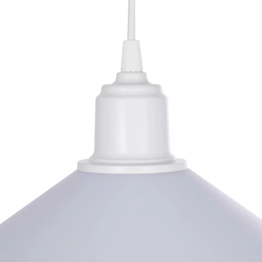 GLOBOSTAR® FERRO  Μοντέρνο Κρεμαστό Φωτιστικό Οροφής με Ντουί 1 x E27 AC 220-240V IP20 - Λευκό - Μ30 x Π30 x Υ15cm