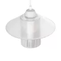 GLOBOSTAR® PROMO  Μοντέρνο Κρεμαστό Φωτιστικό Οροφής με Ντουί 1 x E27 AC 220-240V IP20 - Λευκό - Μ25.5 x Π25.5 x Υ20cm