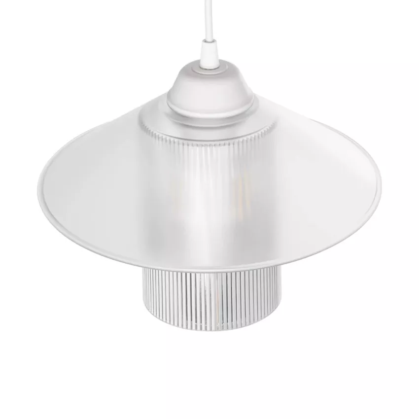 GLOBOSTAR® PROMO  Μοντέρνο Κρεμαστό Φωτιστικό Οροφής με Ντουί 1 x E27 AC 220-240V IP20 - Λευκό - Μ25.5 x Π25.5 x Υ20cm