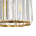 GLOBOSTAR® GLAMOROUS  Κλασικό Κρεμαστό Φωτιστικό Οροφής με Ντουί 1 x E27 AC 220-240V IP20 - Χρυσό & Διάφανο - Μ19 x Π19 x Υ16.5cm