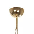 GLOBOSTAR® GLAMOROUS  Κλασικό Κρεμαστό Φωτιστικό Οροφής με Ντουί 1 x E27 AC 220-240V IP20 - Χρυσό & Διάφανο - Μ19 x Π19 x Υ16.5cm