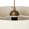 GLOBOSTAR® ZYKLUS  Μοντέρνο Κρεμαστό Φωτιστικό Οροφής με Ντουί 1 x E27 AC 220-240V IP20 - Μπεζ & Καφέ - Μ36 x Π36 x Υ25cm