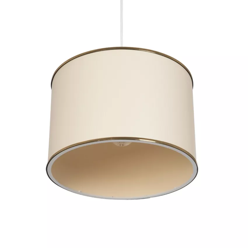 GLOBOSTAR® ELECTRA  Μοντέρνο Κρεμαστό Φωτιστικό Οροφής με Ντουί 1 x E27 AC 220-240V IP20 - Mπεζ & Χρυσό - Μ30 x Π30 x Υ23cm