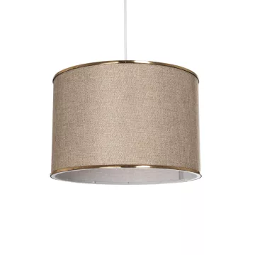 GLOBOSTAR® ELECTRA  Μοντέρνο Κρεμαστό Φωτιστικό Οροφής με Ντουί 1 x E27 AC 220-240V IP20 - Mπεζ & Χρυσό - Μ30 x Π30 x Υ23cm