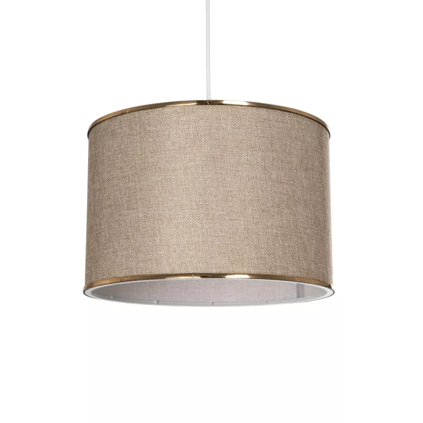 GLOBOSTAR® ELECTRA  Μοντέρνο Κρεμαστό Φωτιστικό Οροφής με Ντουί 1 x E27 AC 220-240V IP20 - Mπεζ & Χρυσό - Μ30 x Π30 x Υ23cm