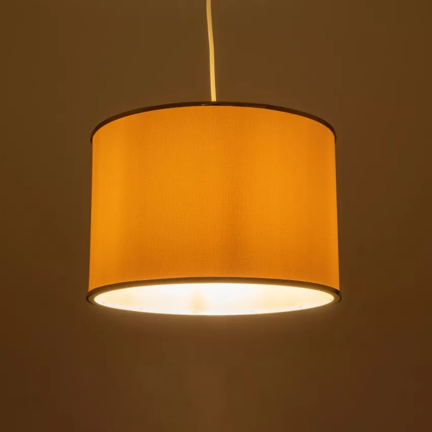 GLOBOSTAR® ELECTRA  Μοντέρνο Κρεμαστό Φωτιστικό Οροφής με Ντουί 1 x E27 AC 220-240V IP20 - Mπεζ & Χρυσό - Μ30 x Π30 x Υ23cm