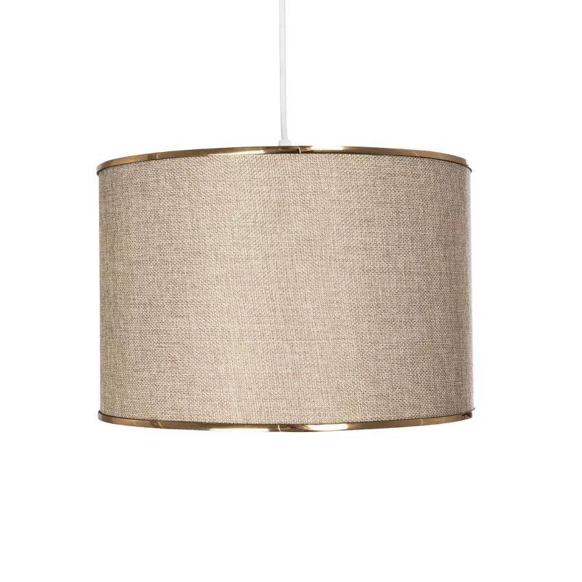 GLOBOSTAR® ELECTRA  Μοντέρνο Κρεμαστό Φωτιστικό Οροφής με Ντουί 1 x E27 AC 220-240V IP20 - Mπεζ & Χρυσό - Μ30 x Π30 x Υ23cm