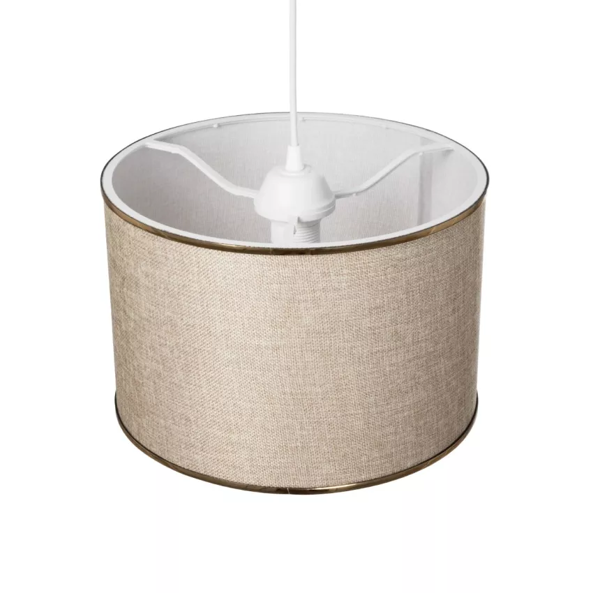 GLOBOSTAR® ELECTRA  Μοντέρνο Κρεμαστό Φωτιστικό Οροφής με Ντουί 1 x E27 AC 220-240V IP20 - Mπεζ & Χρυσό - Μ30 x Π30 x Υ23cm