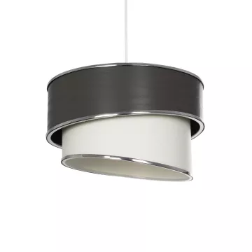 GLOBOSTAR® SONIA  Μοντέρνο Κρεμαστό Φωτιστικό Οροφής με Ντουί 1 x E27 AC 220-240V IP20 - Γκρι & Λευκό - Μ30 x Π30 x Υ24cm