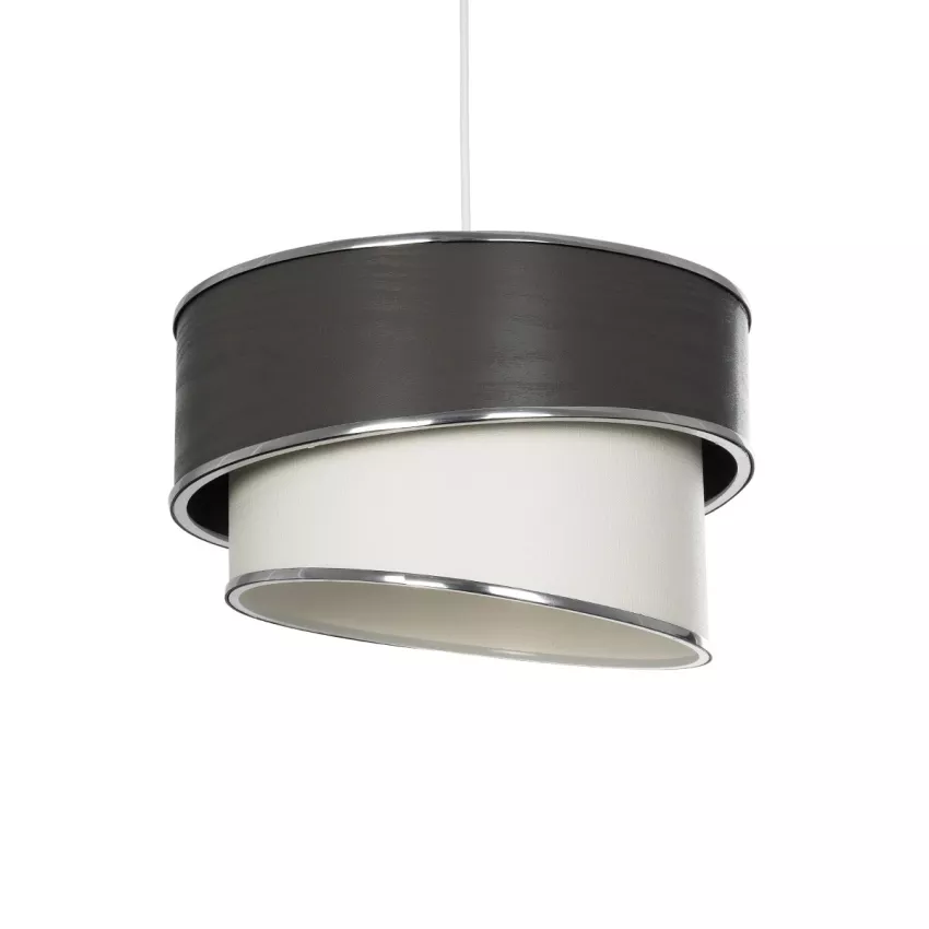 GLOBOSTAR® SONIA  Μοντέρνο Κρεμαστό Φωτιστικό Οροφής με Ντουί 1 x E27 AC 220-240V IP20 - Γκρι & Λευκό - Μ30 x Π30 x Υ24cm