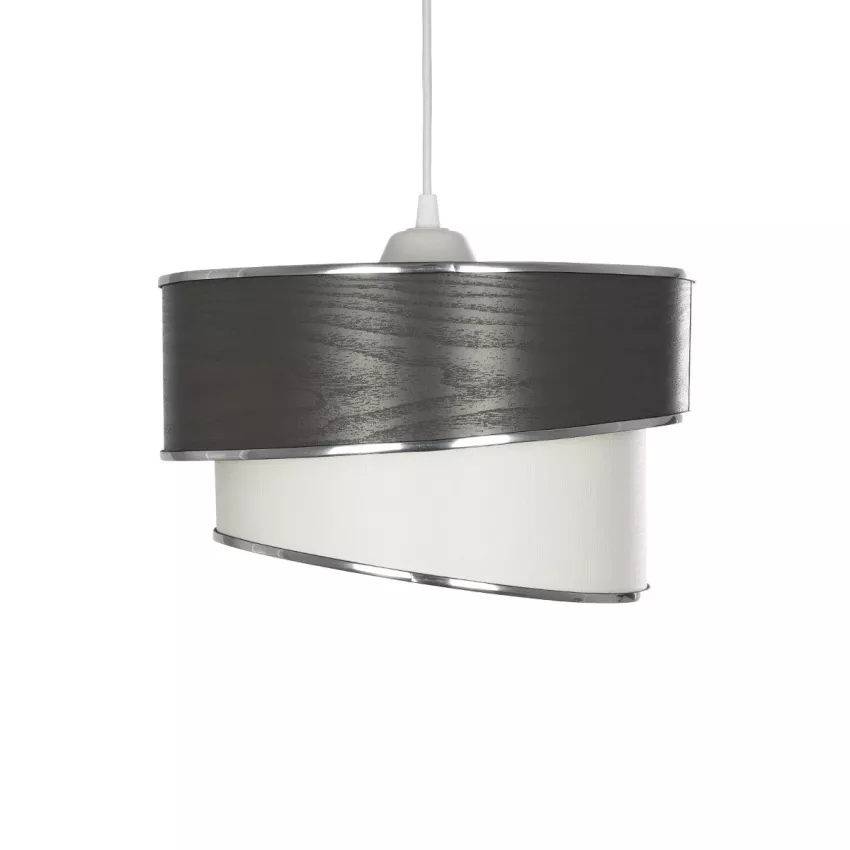 GLOBOSTAR® SONIA  Μοντέρνο Κρεμαστό Φωτιστικό Οροφής με Ντουί 1 x E27 AC 220-240V IP20 - Γκρι & Λευκό - Μ30 x Π30 x Υ24cm