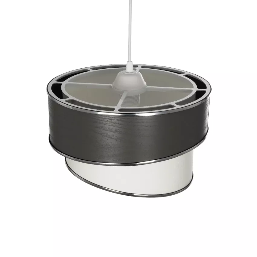 GLOBOSTAR® SONIA  Μοντέρνο Κρεμαστό Φωτιστικό Οροφής με Ντουί 1 x E27 AC 220-240V IP20 - Γκρι & Λευκό - Μ30 x Π30 x Υ24cm