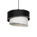 GLOBOSTAR® SONIA  Μοντέρνο Κρεμαστό Φωτιστικό Οροφής με Ντουί 1 x E27 AC 220-240V IP20 - Λευκό & Μαύρο - Μ30 x Π30 x Υ24cm