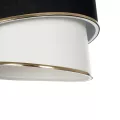 GLOBOSTAR® SONIA  Μοντέρνο Κρεμαστό Φωτιστικό Οροφής με Ντουί 1 x E27 AC 220-240V IP20 - Μαύρο & Λευκό - Μ30 x Π30 x Υ24cm