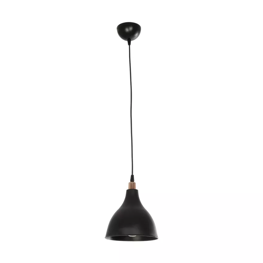 GLOBOSTAR® RADE  Μοντέρνο Κρεμαστό Φωτιστικό Οροφής με Ντουί 1 x E27 AC 220-240V IP20 - Μαύρο & Χάλκινο - Μ18.5 x Π18.5 x Υ23cm