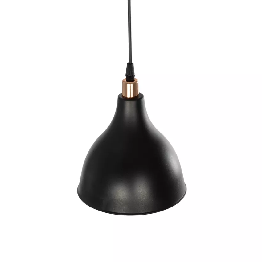 GLOBOSTAR® RADE  Μοντέρνο Κρεμαστό Φωτιστικό Οροφής με Ντουί 1 x E27 AC 220-240V IP20 - Μαύρο & Χάλκινο - Μ18.5 x Π18.5 x Υ23cm