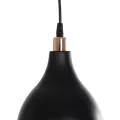 GLOBOSTAR® RADE  Μοντέρνο Κρεμαστό Φωτιστικό Οροφής με Ντουί 1 x E27 AC 220-240V IP20 - Μαύρο & Χάλκινο - Μ18.5 x Π18.5 x Υ23cm