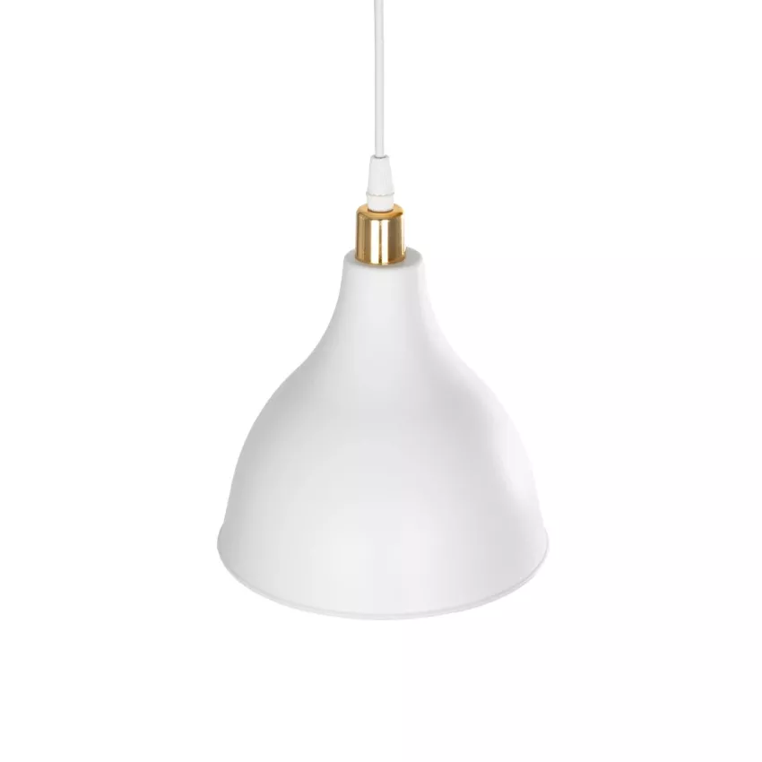 GLOBOSTAR® RADE  Μοντέρνο Κρεμαστό Φωτιστικό Οροφής με Ντουί 1 x E27 AC 220-240V IP20 - Λευκό & Χρυσό - Μ18.5 x Π18.5 x Υ23cm