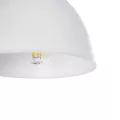 GLOBOSTAR® RADE  Μοντέρνο Κρεμαστό Φωτιστικό Οροφής με Ντουί 1 x E27 AC 220-240V IP20 - Λευκό & Ασημί - Μ18.5 x Π18.5 x Υ23cm