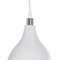 GLOBOSTAR® RADE  Μοντέρνο Κρεμαστό Φωτιστικό Οροφής με Ντουί 1 x E27 AC 220-240V IP20 - Λευκό & Ασημί - Μ18.5 x Π18.5 x Υ23cm
