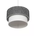 GLOBOSTAR® SISSIE  Μοντέρνο Κρεμαστό Φωτιστικό Οροφής με Ντουί 1 x E27 AC 220-240V IP20 - Μαύρο & Λευκό - Μ30 x Π30 x Υ23cm