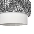 GLOBOSTAR® SISSIE  Μοντέρνο Κρεμαστό Φωτιστικό Οροφής με Ντουί 1 x E27 AC 220-240V IP20 - Μαύρο & Λευκό - Μ30 x Π30 x Υ23cm