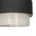 GLOBOSTAR® SISSIE  Μοντέρνο Κρεμαστό Φωτιστικό Οροφής με Ντουί 1 x E27 AC 220-240V IP20 - Μαύρο & Μπεζ - Μ30 x Π30 x Υ23cm