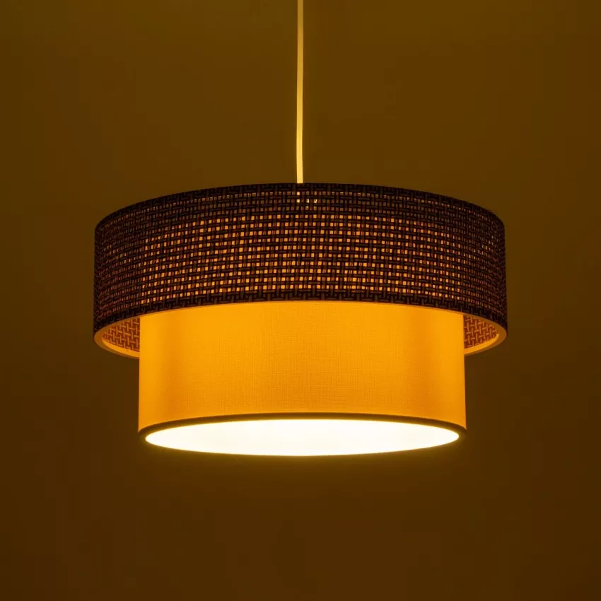 GLOBOSTAR® LIVA Μοντέρνο Κρεμαστό Φωτιστικό Οροφής με Ντουί 1 x E27 AC 220-240V IP20 - Καφέ & Μπεζ - Μ38 x Π38 x Υ30cm GLOBOSTAR® LIVA Μοντέρνο Κρεμαστό Φωτιστικό Οροφής με Ντουί 1 x E27 AC 220-240V IP20 - Καφέ & Μπεζ - Μ38 x Π38 x Υ30cm