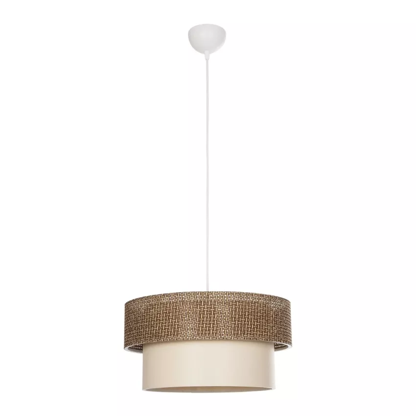 GLOBOSTAR® LIVA Μοντέρνο Κρεμαστό Φωτιστικό Οροφής με Ντουί 1 x E27 AC 220-240V IP20 - Καφέ & Μπεζ - Μ38 x Π38 x Υ30cm GLOBOSTAR® LIVA Μοντέρνο Κρεμαστό Φωτιστικό Οροφής με Ντουί 1 x E27 AC 220-240V IP20 - Καφέ & Μπεζ - Μ38 x Π38 x Υ30cm