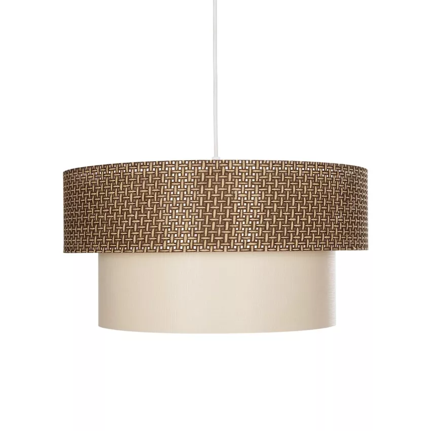 GLOBOSTAR® LIVA Μοντέρνο Κρεμαστό Φωτιστικό Οροφής με Ντουί 1 x E27 AC 220-240V IP20 - Καφέ & Μπεζ - Μ38 x Π38 x Υ30cm GLOBOSTAR® LIVA Μοντέρνο Κρεμαστό Φωτιστικό Οροφής με Ντουί 1 x E27 AC 220-240V IP20 - Καφέ & Μπεζ - Μ38 x Π38 x Υ30cm