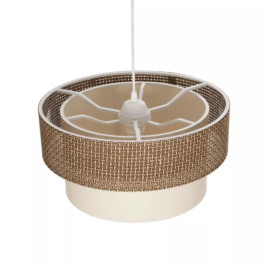 GLOBOSTAR® LIVA Μοντέρνο Κρεμαστό Φωτιστικό Οροφής με Ντουί 1 x E27 AC 220-240V IP20 - Καφέ & Μπεζ - Μ38 x Π38 x Υ30cm GLOBOSTAR® LIVA Μοντέρνο Κρεμαστό Φωτιστικό Οροφής με Ντουί 1 x E27 AC 220-240V IP20 - Καφέ & Μπεζ - Μ38 x Π38 x Υ30cm