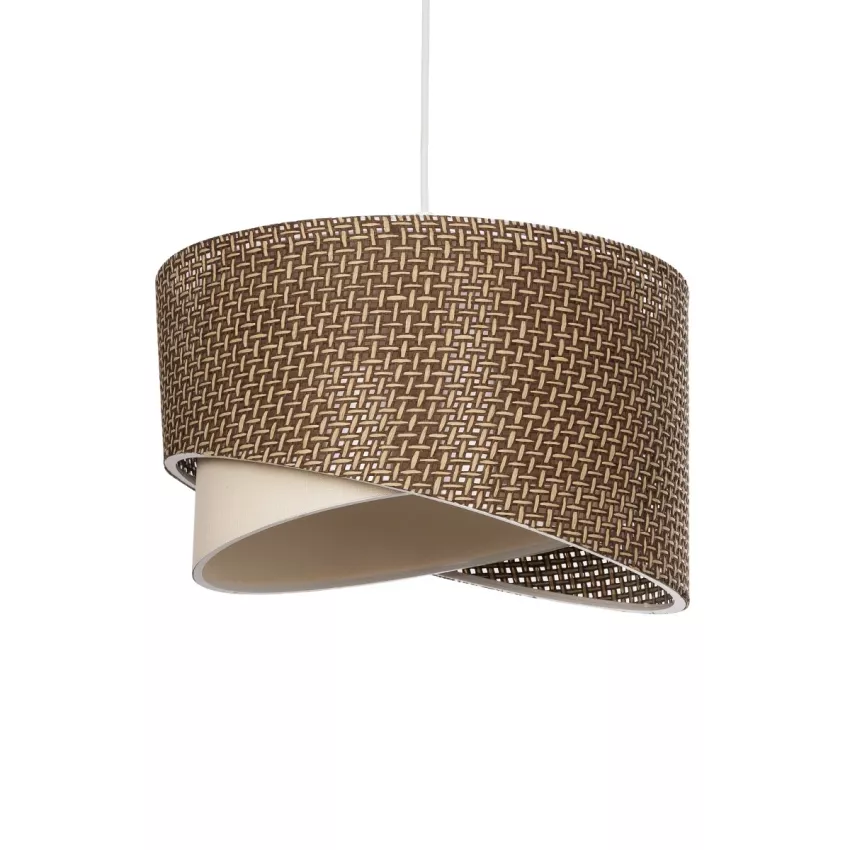 LILI Μοντέρνο Κρεμαστό Φωτιστικό Καπέλο Μονόφωτο 1 x E27 IP20 Καφέ & Μπεζ Ύφασμα - Μ30 x Π30 x Υ95cm LILI Μοντέρνο Κρεμαστό Φωτιστικό Καπέλο Μονόφωτο 1 x E27 IP20 Καφέ & Μπεζ Ύφασμα - Μ30 x Π30 x Υ95cm