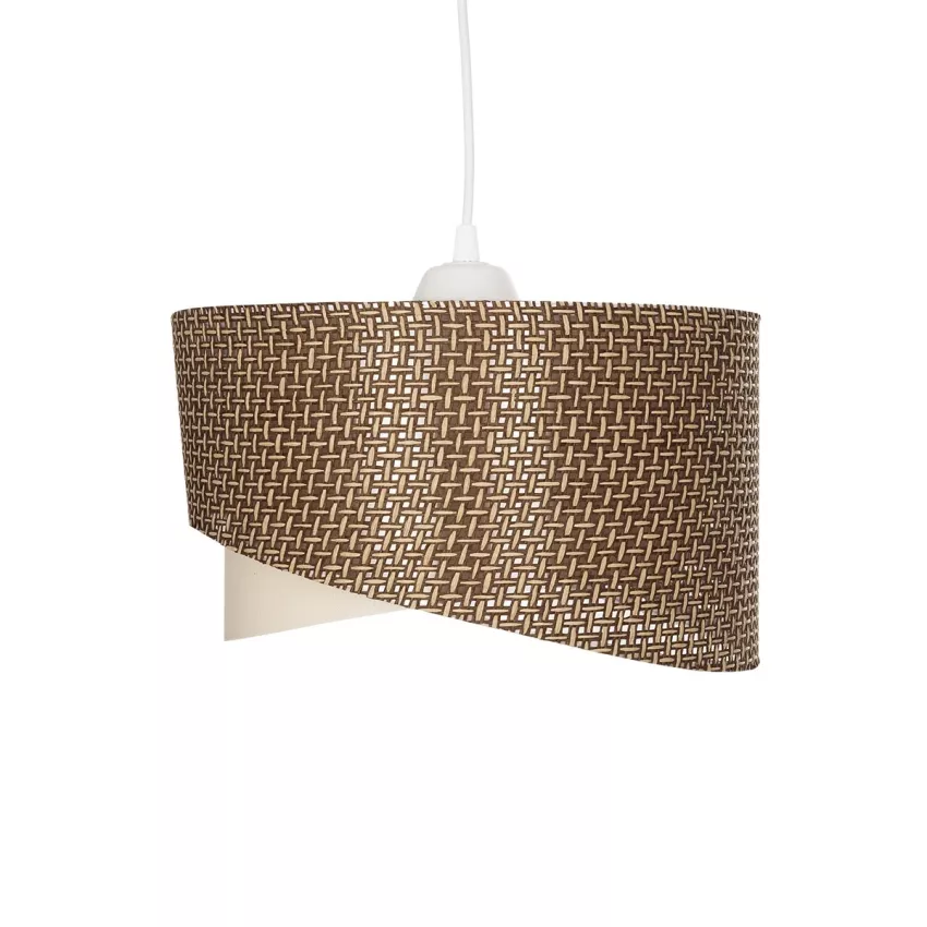 LILI Μοντέρνο Κρεμαστό Φωτιστικό Καπέλο Μονόφωτο 1 x E27 IP20 Καφέ & Μπεζ Ύφασμα - Μ30 x Π30 x Υ95cm LILI Μοντέρνο Κρεμαστό Φωτιστικό Καπέλο Μονόφωτο 1 x E27 IP20 Καφέ & Μπεζ Ύφασμα - Μ30 x Π30 x Υ95cm