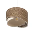 LILI Μοντέρνο Κρεμαστό Φωτιστικό Καπέλο Μονόφωτο 1 x E27 IP20 Καφέ & Μπεζ Ύφασμα - Μ30 x Π30 x Υ95cm LILI Μοντέρνο Κρεμαστό Φωτιστικό Καπέλο Μονόφωτο 1 x E27 IP20 Καφέ & Μπεζ Ύφασμα - Μ30 x Π30 x Υ95cm
