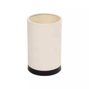 CYLINDER  Μοντέρνο Επιτραπέζιο Φωτιστικό Μονόφωτο 1 x E27 IP20 Μαύρη Βάση με Λευκό Υφασμα - Μ14 x Π14 x Υ21cm