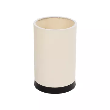 CYLINDER  Μοντέρνο Επιτραπέζιο Φωτιστικό Μονόφωτο 1 x E27 IP20 Μαύρη Βάση με Λευκό Υφασμα - Μ14 x Π14 x Υ21cm