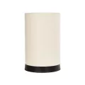 CYLINDER  Μοντέρνο Επιτραπέζιο Φωτιστικό Μονόφωτο 1 x E27 IP20 Μαύρη Βάση με Λευκό Υφασμα - Μ14 x Π14 x Υ21cm