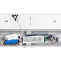 GLOBOSTAR® EMERGANO  120cm Γραμμικό Βιομηχανικό Φωτιστικό Tri-Proof Τεχνολογίας Emergency με Ενσωματωμένη Μπαταρία Li-Ion 3.7V 5000mAH & Αυτονομία 3 Ώρες LED 48W 6240lm 120° AC 220-240V Αδιάβροχο IP65 Ψυχρό Λευκό 6000K - LUMILEDs SMD Chip & TÜV SÜ