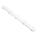 GLOBOSTAR® EMERGANO  120cm Γραμμικό Βιομηχανικό Φωτιστικό Tri-Proof Τεχνολογίας Emergency με Ενσωματωμένη Μπαταρία Li-Ion 3.7V 5000mAH & Αυτονομία 3 Ώρες LED 48W 6240lm 120° AC 220-240V Αδιάβροχο IP65 Ψυχρό Λευκό 6000K - LUMILEDs SMD Chip & TÜV SÜ