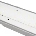 GLOBOSTAR® EMERGANO  120cm Γραμμικό Βιομηχανικό Φωτιστικό Tri-Proof Τεχνολογίας Emergency με Ενσωματωμένη Μπαταρία Li-Ion 3.7V 5000mAH & Αυτονομία 3 Ώρες LED 48W 6240lm 120° AC 220-240V Αδιάβροχο IP65 Ψυχρό Λευκό 6000K - LUMILEDs SMD Chip & TÜV SÜ